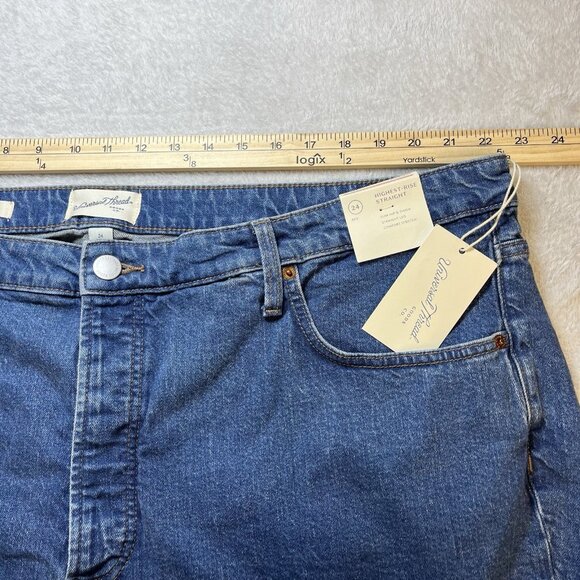 New Lot of 2 Womens Size 24 High Rise Jeans Ava & Viv Flare Universal Thread Str - Picture 3 of 7